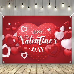 YQUQWN Valentines banner cute design enhances a romantic photo backdrop.