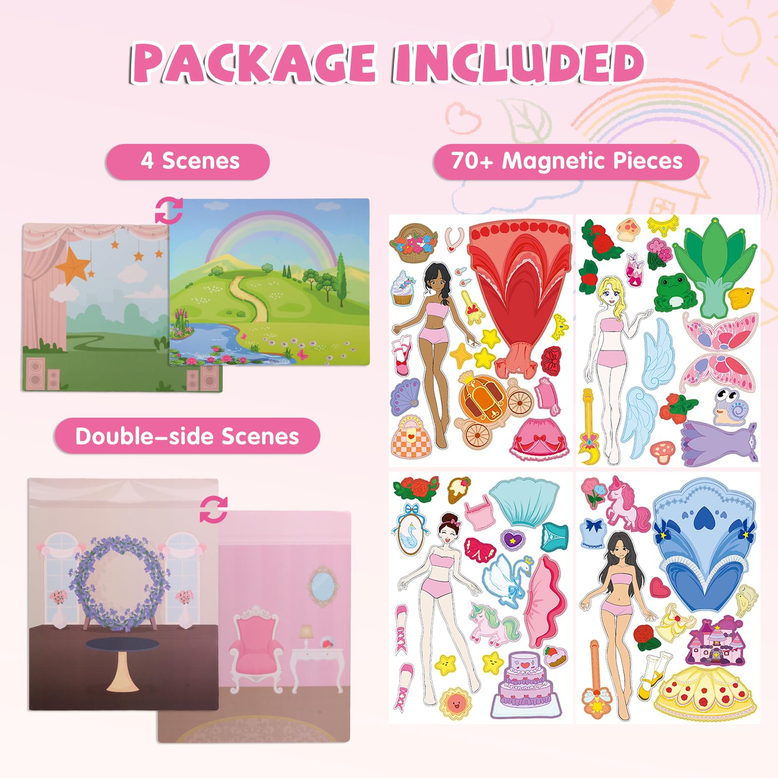 Yrinfay durable magnetic pieces stay secure during active dress-up play.