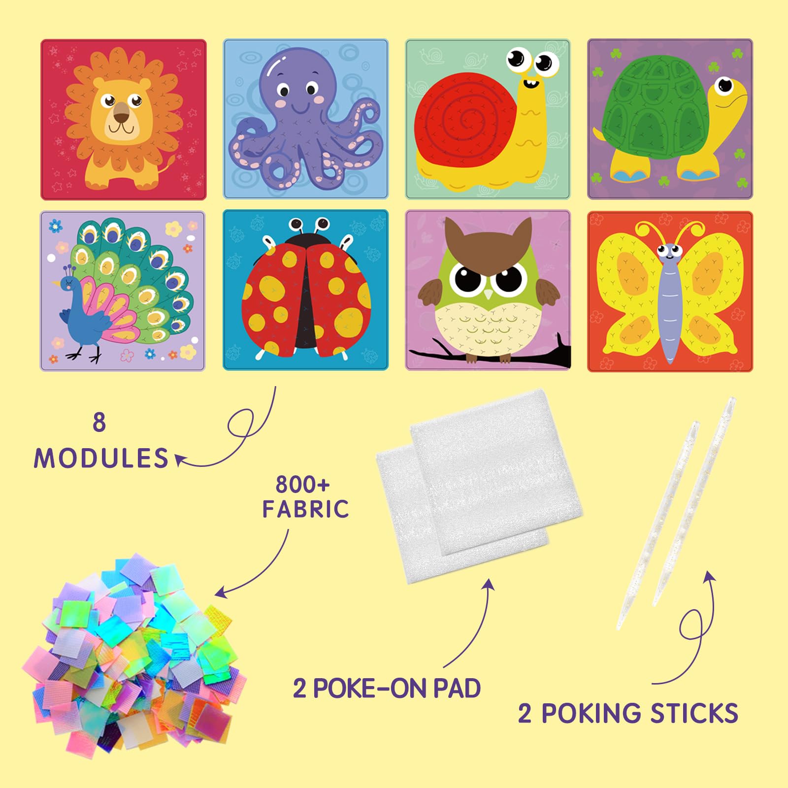 Yrinfay Poke Art Lion – bold DIY animal craft for kids.