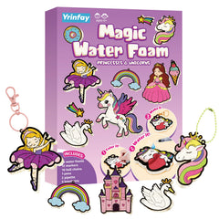 Yrinfay Puffy Paint Kit princess-unicorn designs create vibrant 3D art.