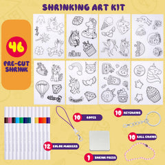 Yrinfay shrink plastic sheets with printed designs, vivid colors preserved.