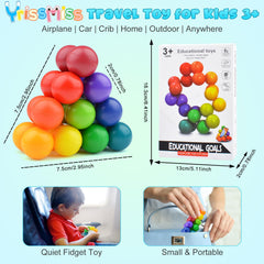 Yrissmiss sensory toy with 20 small linked balls promotes color and fine motor play