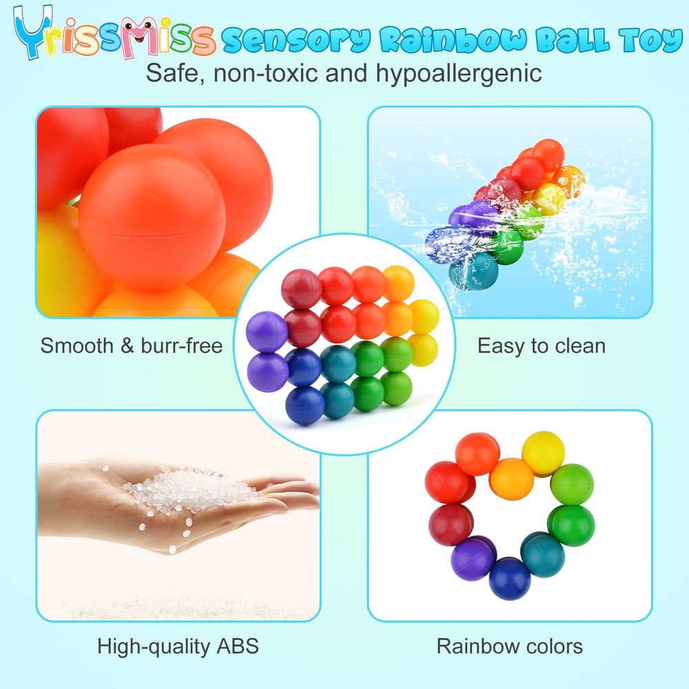 Yrissmiss colorful 20-ball set enhances color sorting and fine motor skills