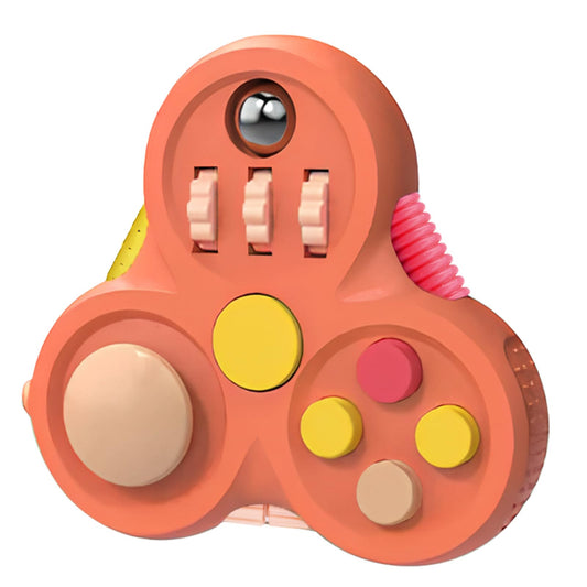 Yrissmiss fidget pad on desk with switches for focused work and stress relief.