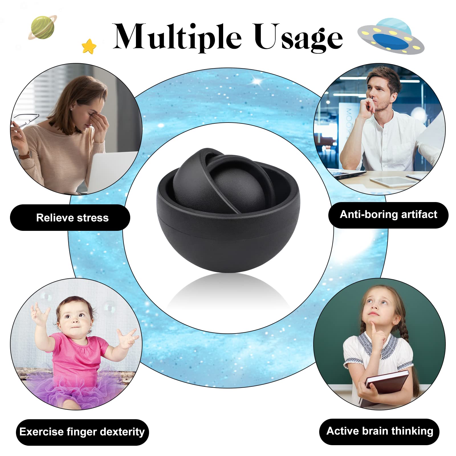 Yrissmiss fidget toy features a smooth surface for comfortable handling.