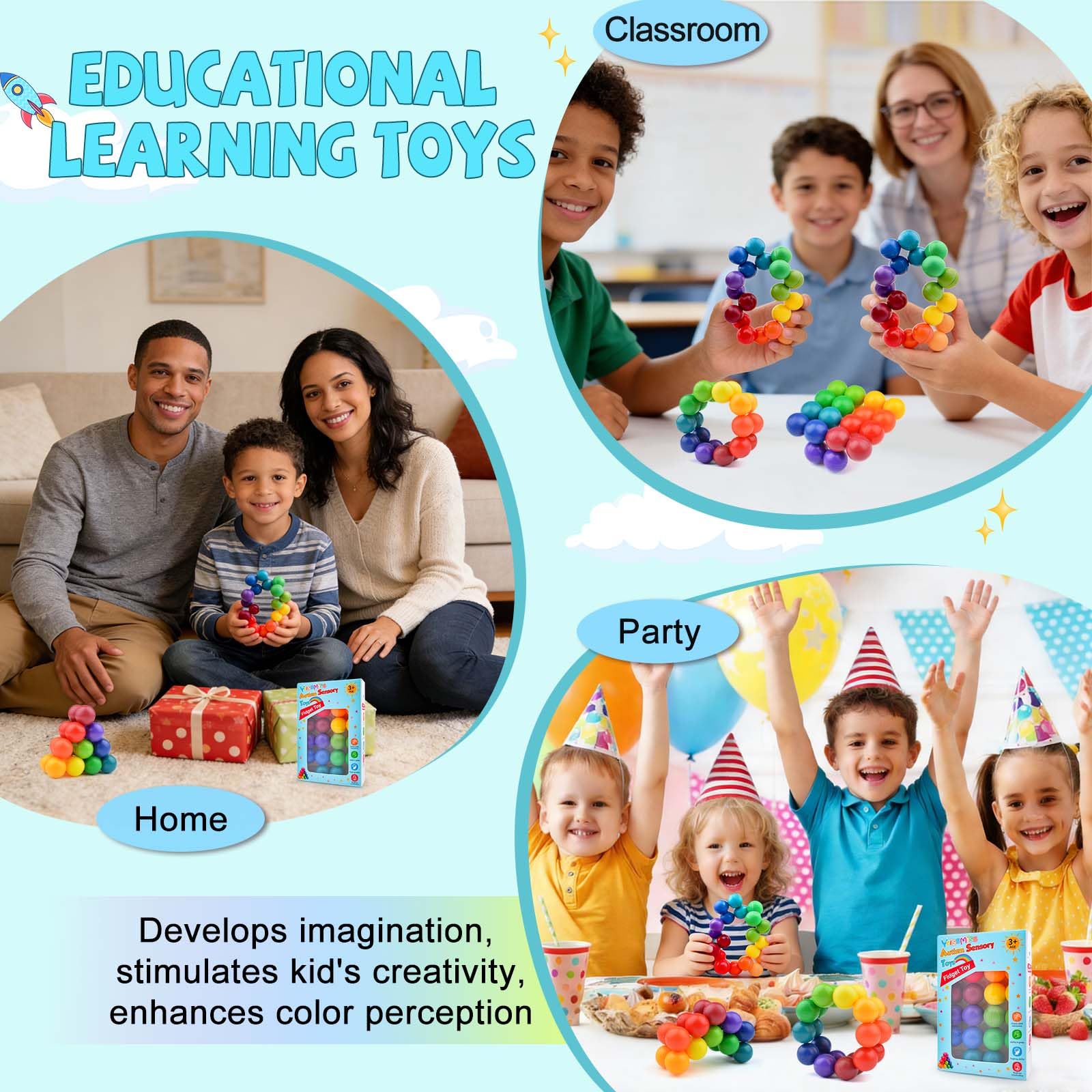 Yrissmiss interlocking puzzle allows safe rotation to form shapes