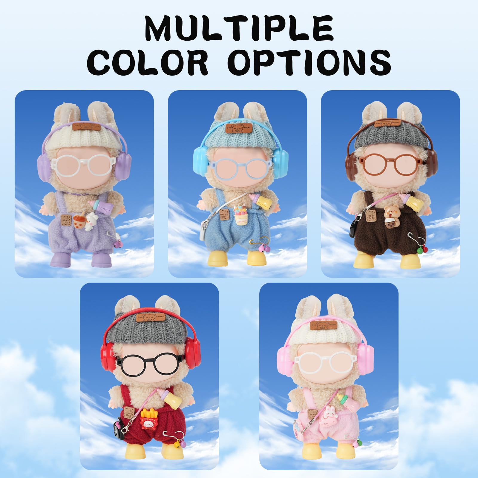 Yrlisfon shoes complete outfits with secure fit for 17 cm dolls