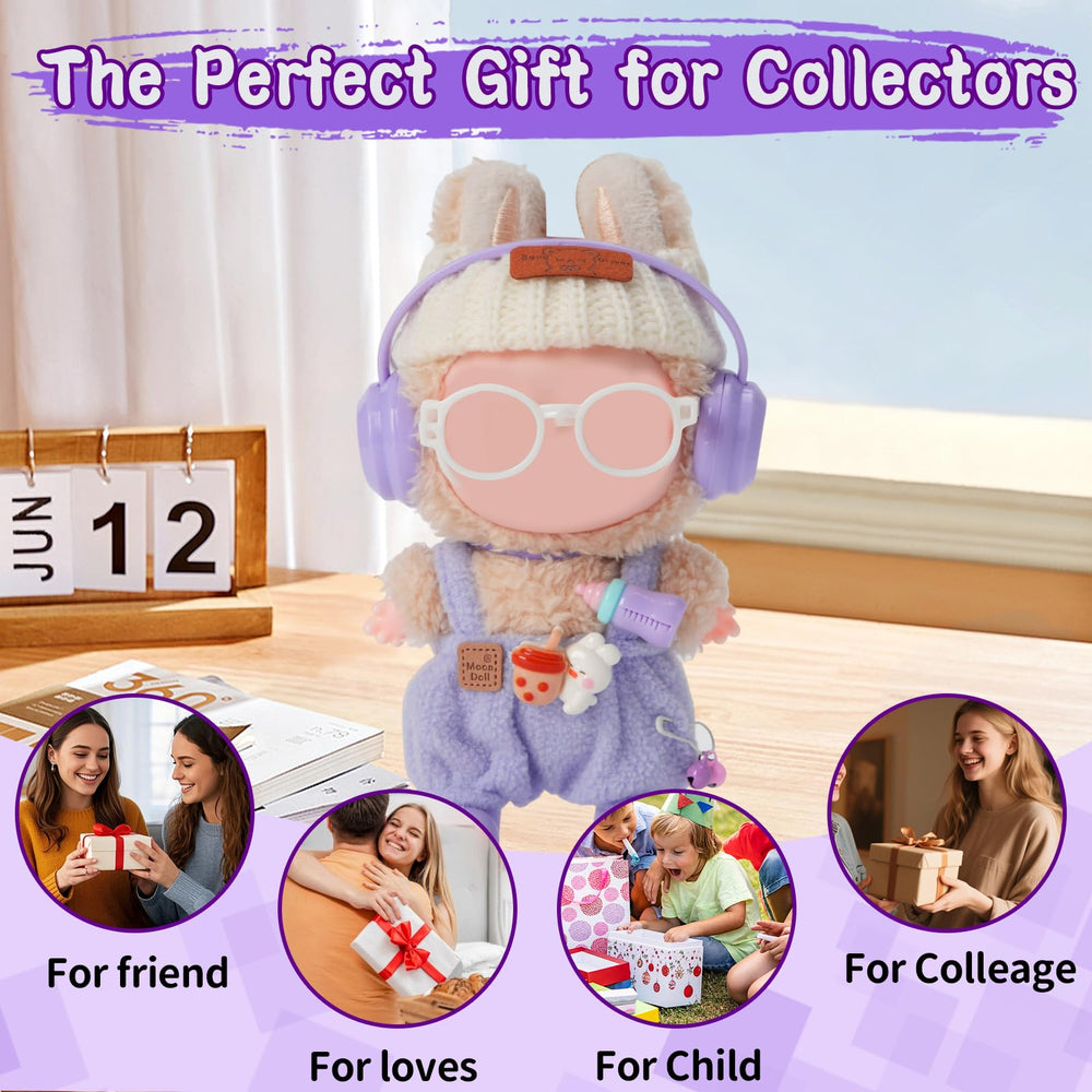 Yrlisfon glasses and headphones—stylish finishing touches for 17 cm dolls.