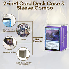 YSCare clear commander deck box front view for easy checks