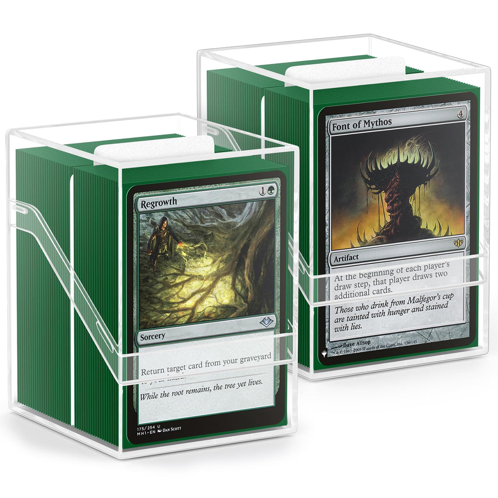 YSCare dark green deck box front view for organized MTG and trading card storage