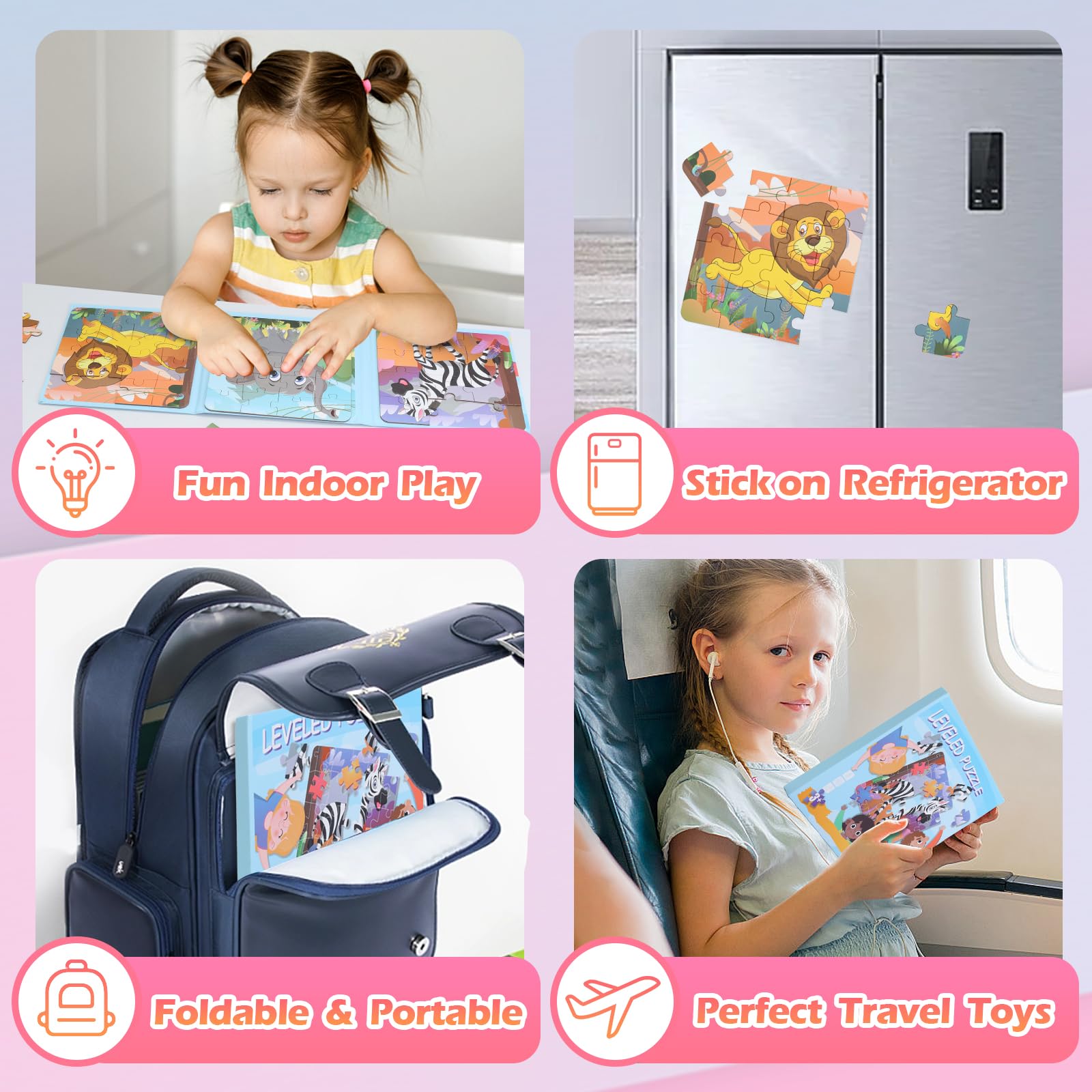 YSCEN travel-friendly puzzle set fits car or plane journeys