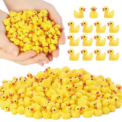 YsesoAi 100Pcs mini resin ducks for dollhouses and crafts display