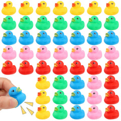 YsesoAi 50-piece rubber ducks for bath time; buoyant and kid-friendly bath toy.