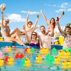 YsesoAi compact bath ducks 1.6in; easy for tiny hands.