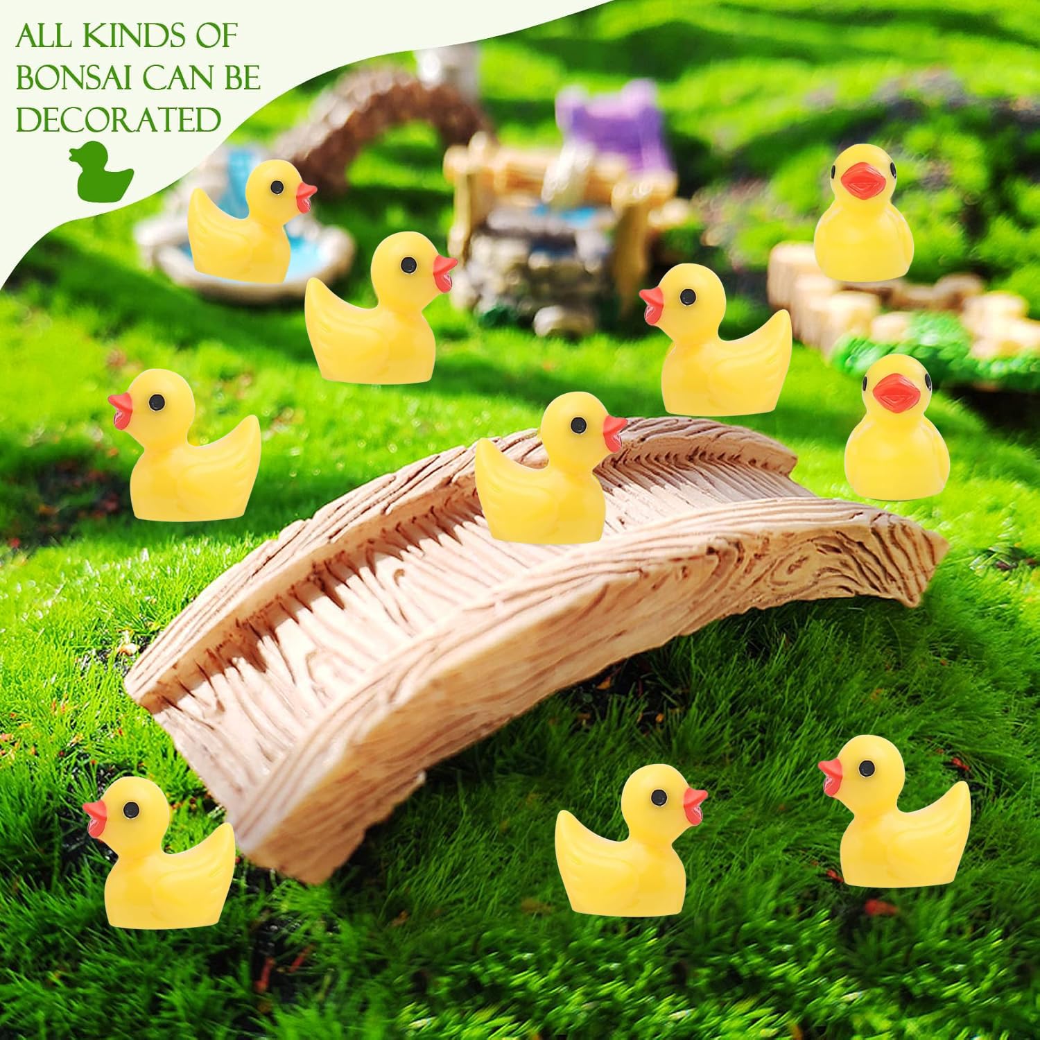 YsesoAi dollhouse ducks add bright color to miniature scenes and crafts