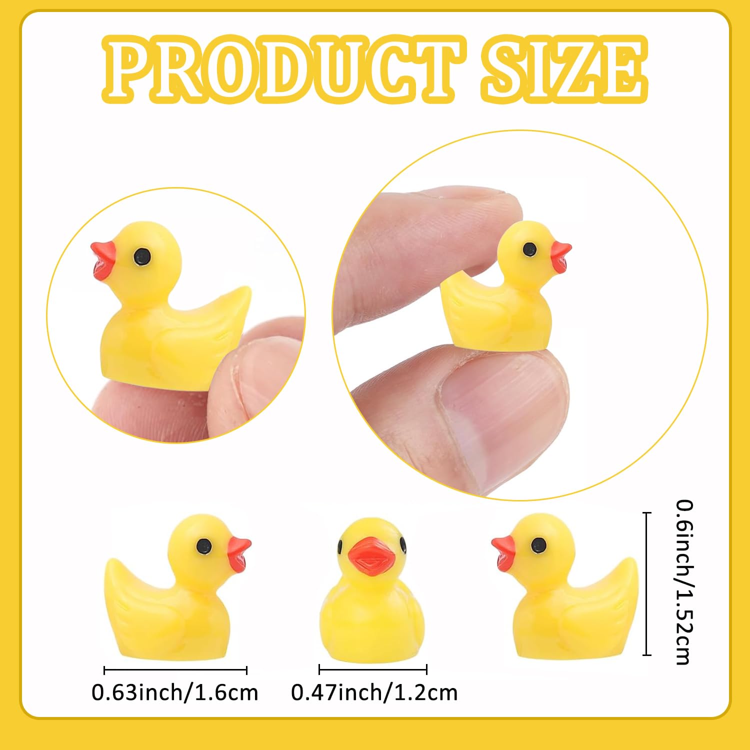 YsesoAi tiny resin duck figurines ideal for DIY decor projects and playful setups
