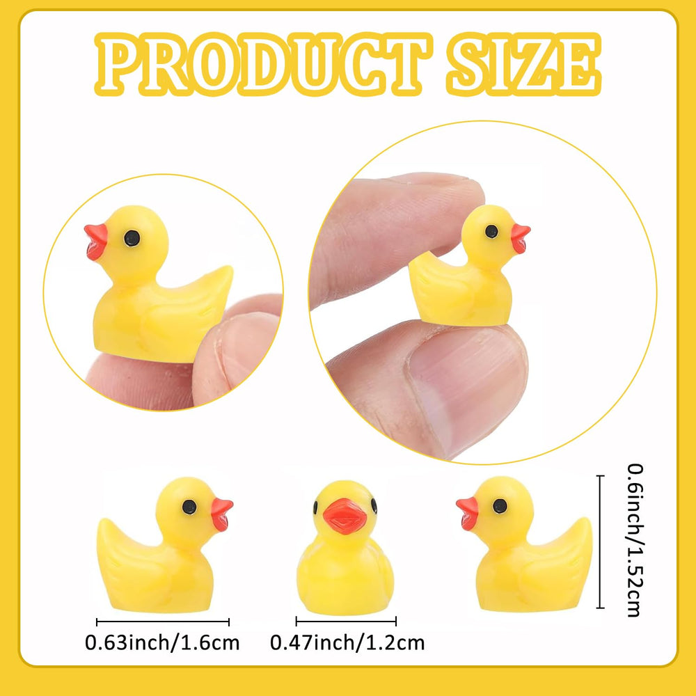 YsesoAi tiny resin duck figurines ideal for DIY decor projects and playful setups