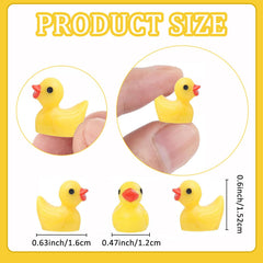 YsesoAi tiny resin duck figurines ideal for DIY decor projects and playful setups