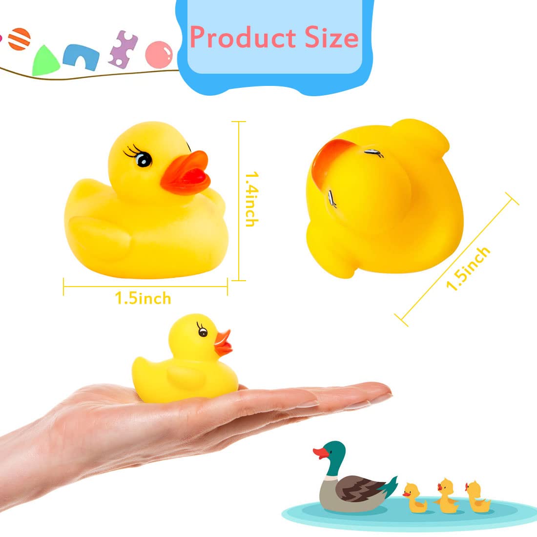 YsesoAi rubber duck squeak feature adds delightful sound during bathtime play.