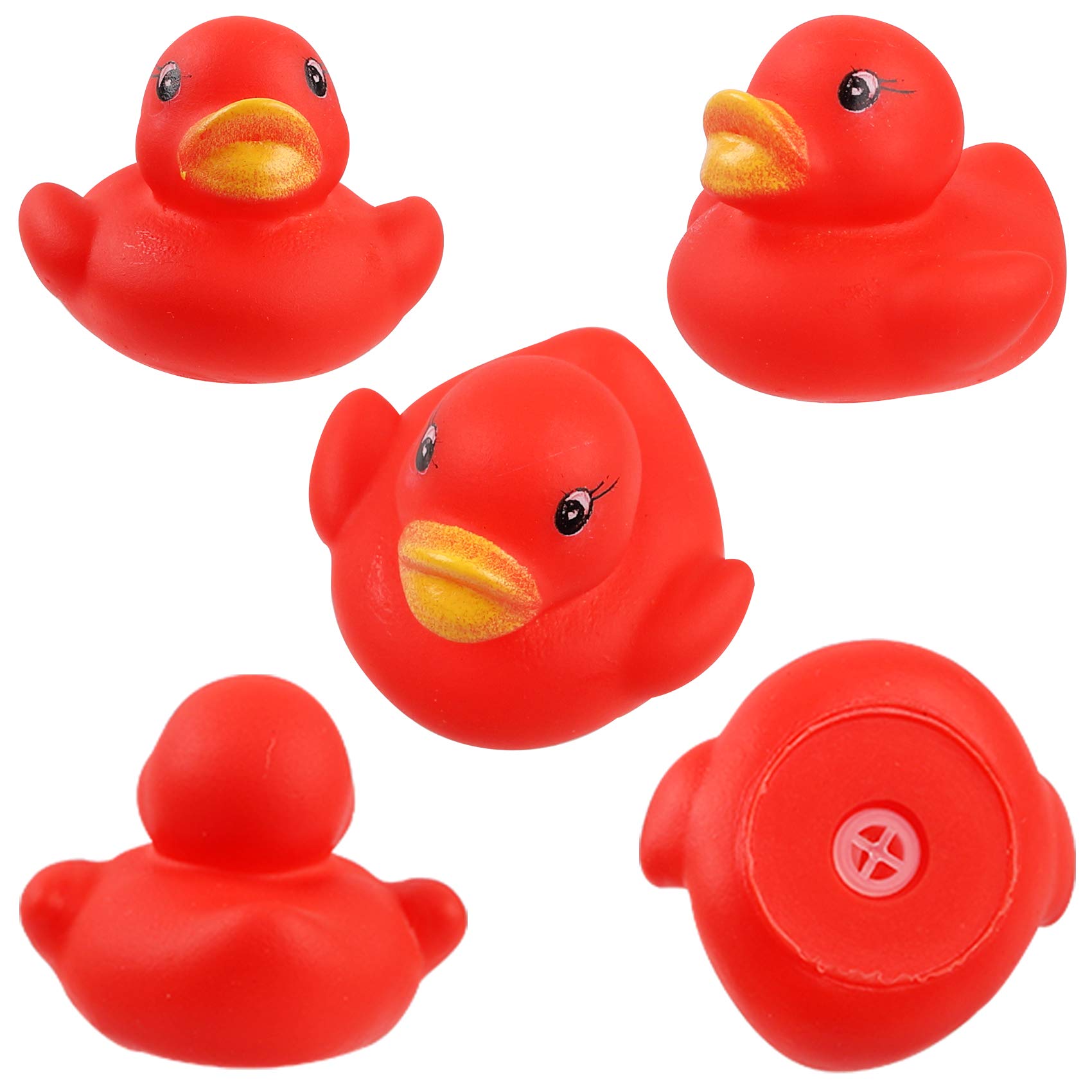 YsesoAi squeaky rubber ducks bath toys; perfect for baby showers and party favors.