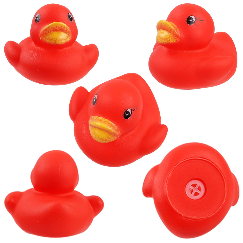 YsesoAi squeaky rubber ducks bath toys; perfect for baby showers and party favors.