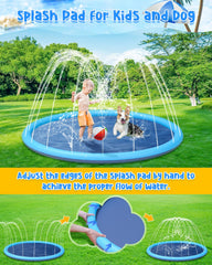 YSJILIDE Splash Pad uses 0.6mm thick material for durable outdoor use.