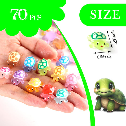 ysofun resin turtle collection in bright colors enhances tiny landscapes and crafts