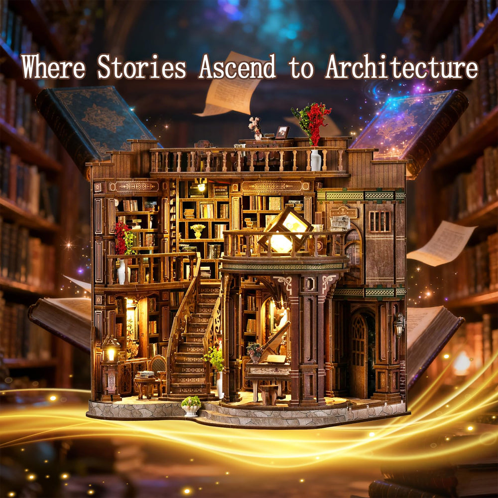 YSWOOD WORLD DIY book nook assembly scene invites focused, creative building.