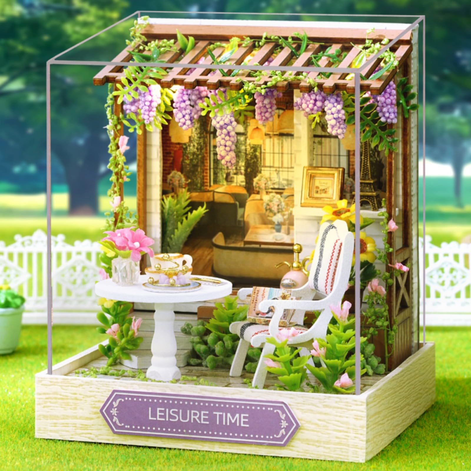 YSWOOD WORLD dust cover over the finished mini house protects your display