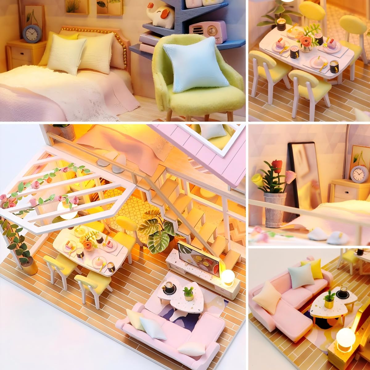 YSWOOD WORLD LED lighting delivers warm ambiance for cozy dioramas