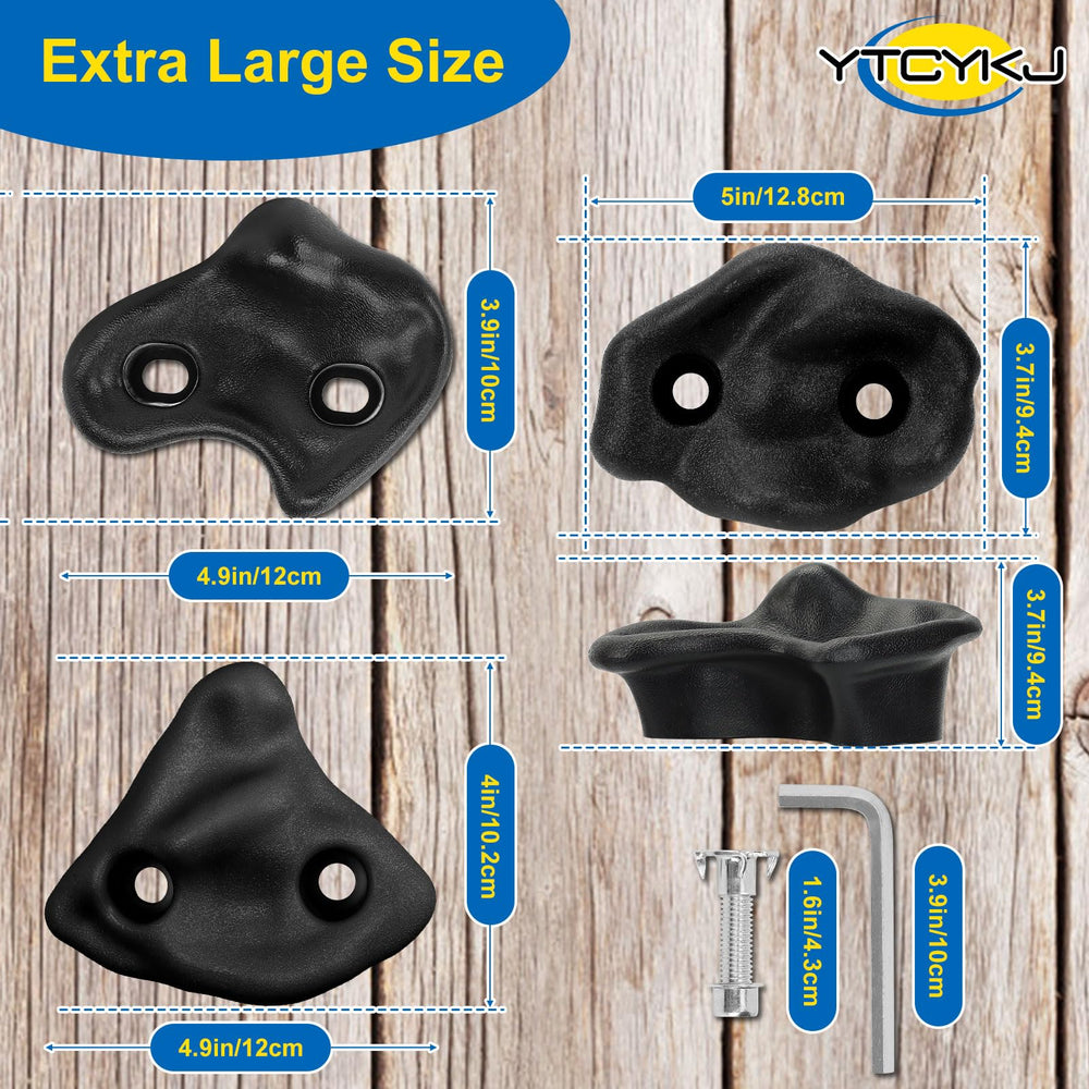YTCYKJ extra-large rock holds provide secure grip and easy setup.