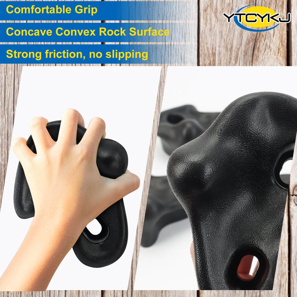 YTCYKJ three-shapes holds promote varied grips and imaginative climbing.