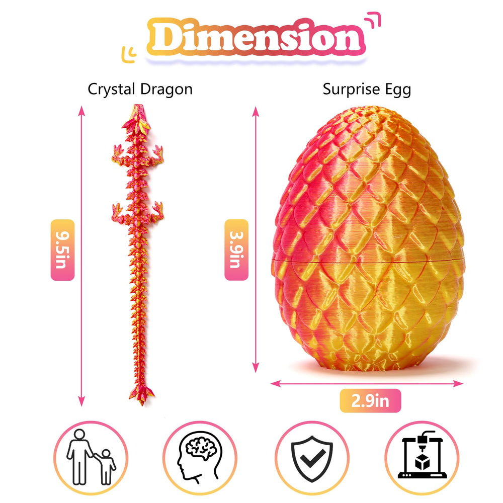 YTRXYLKL multicolor dragon egg set, ideal for holidays or birthdays