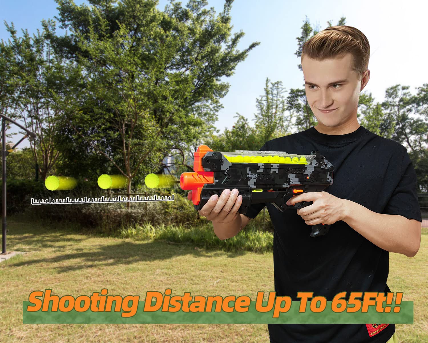 YTSWELE easy pump-action priming lets you fire without batteries.