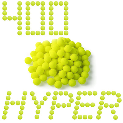 YTSWELE Nerf Hyper neon yellow balls pack for quick reloads and compatible blasters.