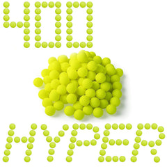 YTSWELE Nerf Hyper neon yellow balls pack for quick reloads and compatible blasters.