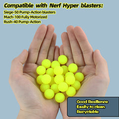 YTSWELE Nerf Hyper rounds crafted from TPE for flexible feel and reuse potential.
