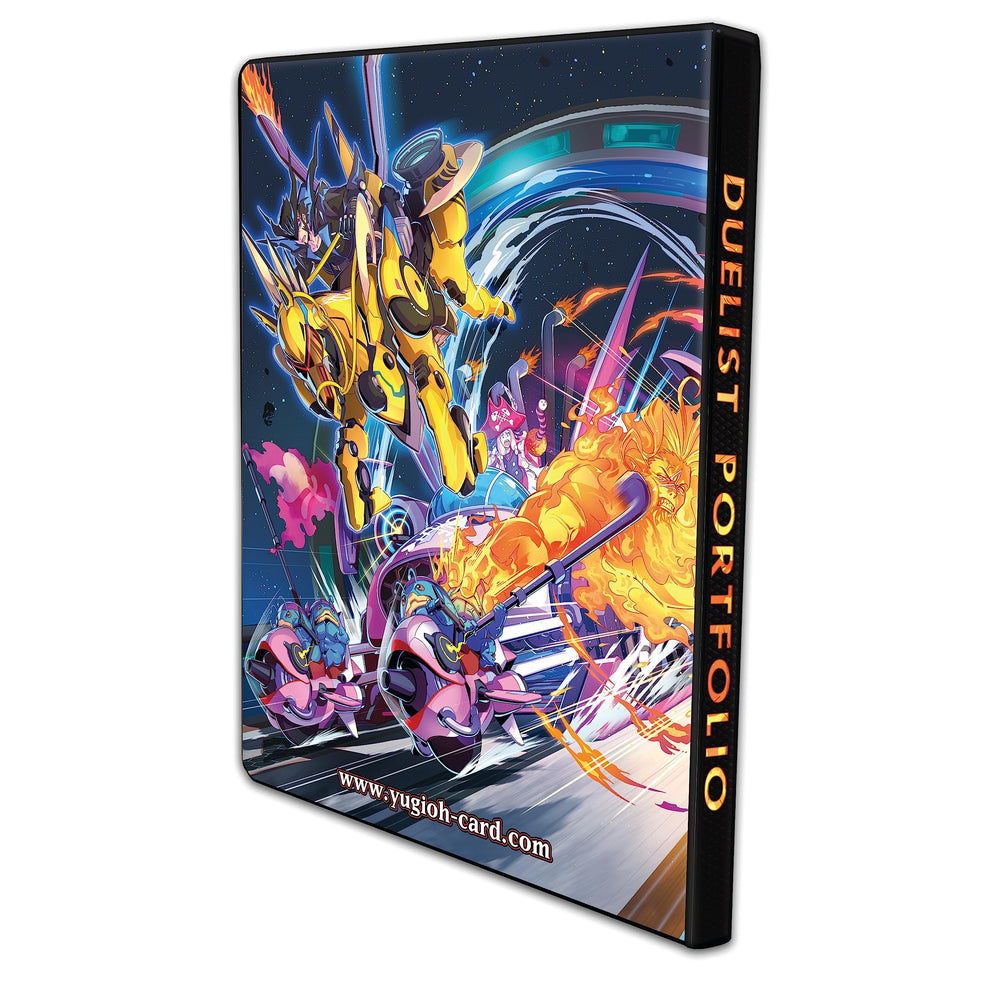 Yu-Gi-Oh! 9-Pocket Duelist Portfolio side-loading design keeps cards secure during transport.