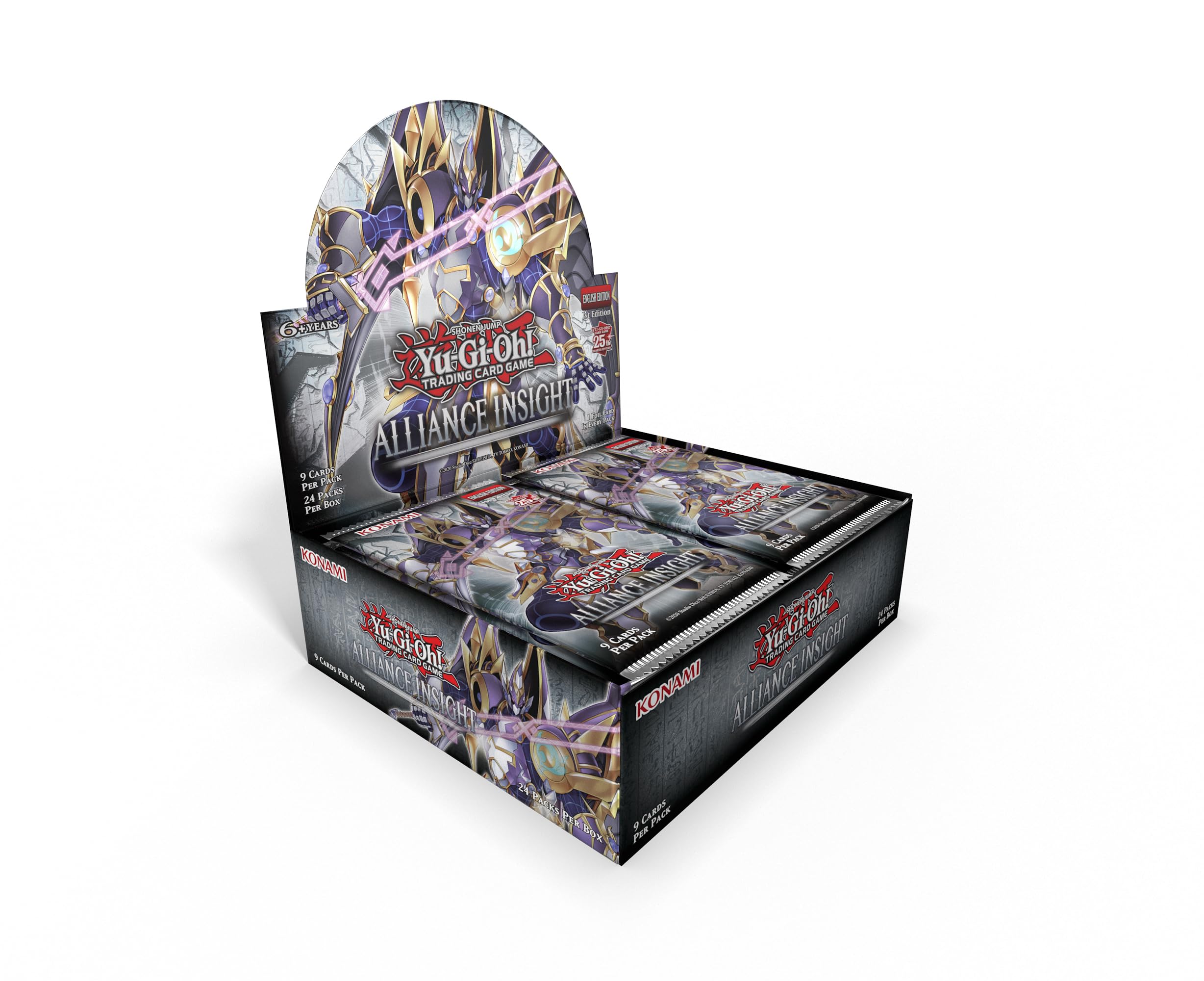 Yu-Gi-Oh! Alliance Insight Display packaging highlights rare pulls for collectors.