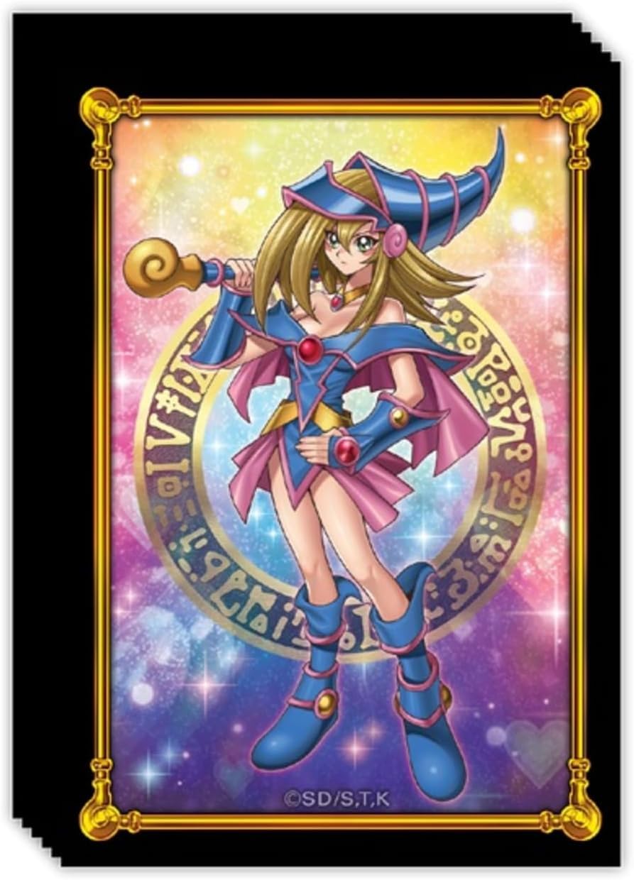 Yu-Gi-Oh! Dark Magician Girl sleeves front view with vibrant artwork and card protection.