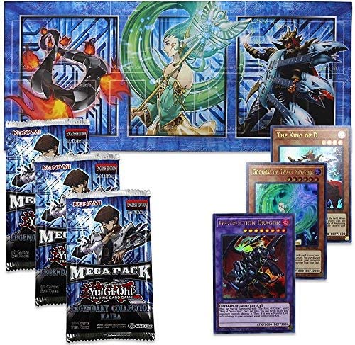 Yu-Gi-Oh! Kaiba Box four-artwork Blue-Eyes images enhance collection aesthetics.