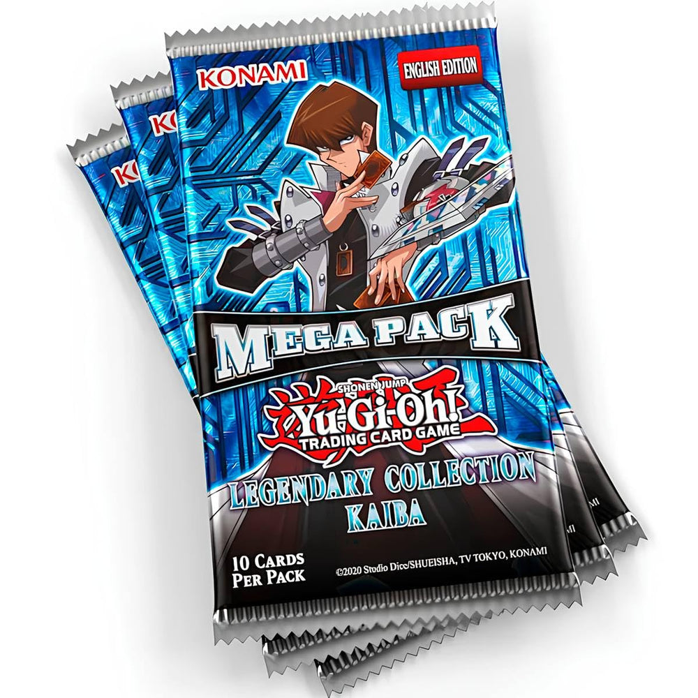 Kaiba Mega Pack spread showing dense foil cards for deck-building inspiration