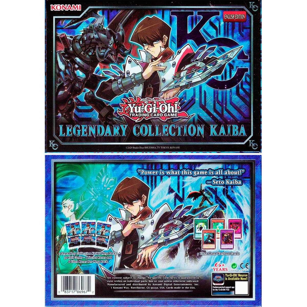 Three Kaiba packs included in the Legendary Collection for expanded foil options