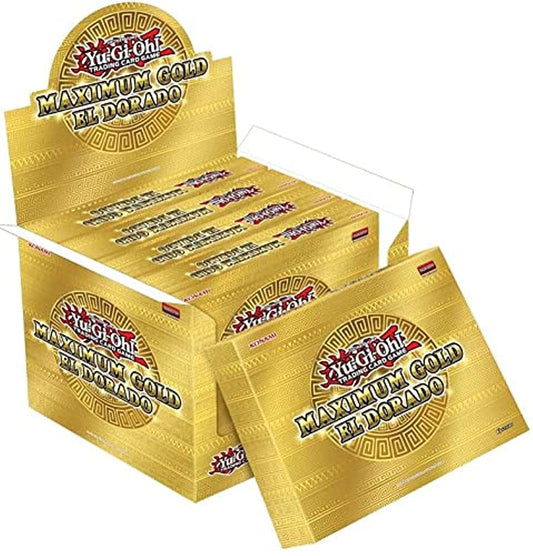 Yu-Gi-Oh! Maximum Gold El Dorado booster display box with premium foil finish