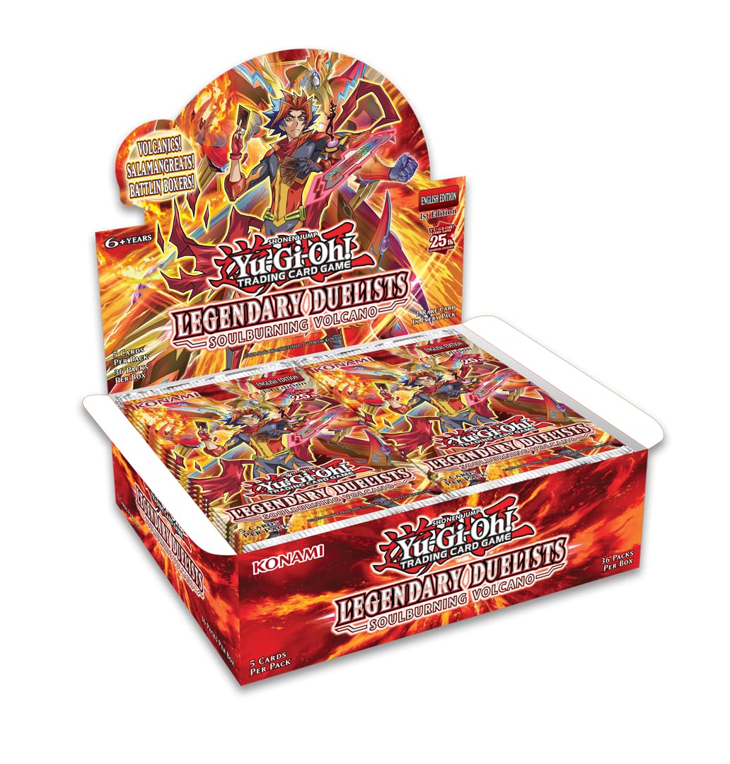 Yu-Gi-Oh! Soulburning Volcano booster cover, ideal for expanding your collection and fueling strategic builds.