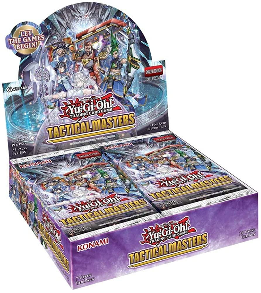Yu-Gi-Oh! Tactical Masters booster box front view, ideal for collectors and players.
