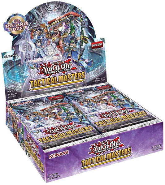 Yu-Gi-Oh! Tactical Masters booster box front view, ideal for collectors and players.