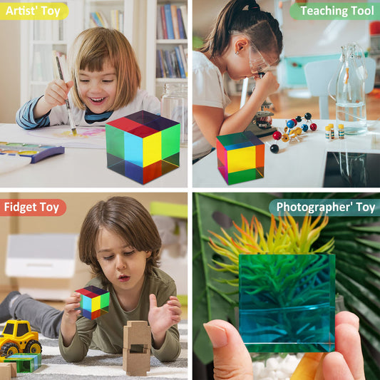 YuanDian CMY Cube angled lighting reveals light refraction and a wide color range.