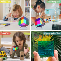 YuanDian CMY cube color change illustrates color blending on the surface