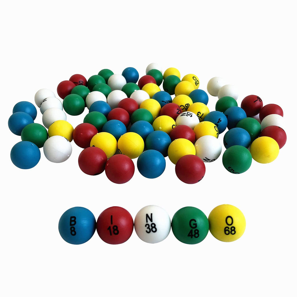 Yuanhe 0.8-inch multicolor bingo balls for jumbo cages and easy calls